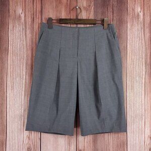 Kit And Ace Womens Size 8 Gray Bermuda Career Shorts Wool Silk Blend